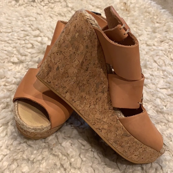 Free People Cork Wedge Heels - Picture 3 of 12